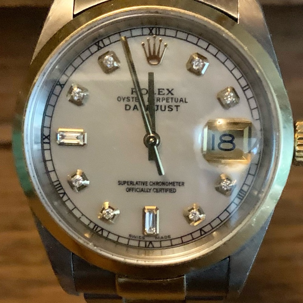 Sold-Rolex 36mm Oyster Quickset 16203 Stainless/18kt